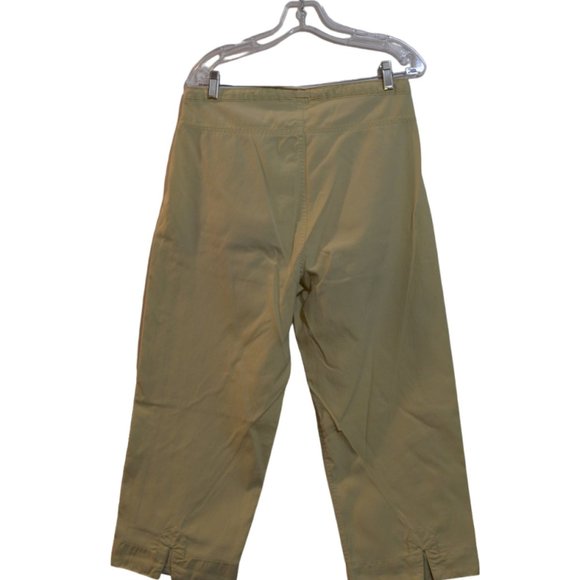 MERIDIAN ExpeditionCotton-Nylon-Poly Mint Green Ties Waist Capri Women L - Picture 2 of 6